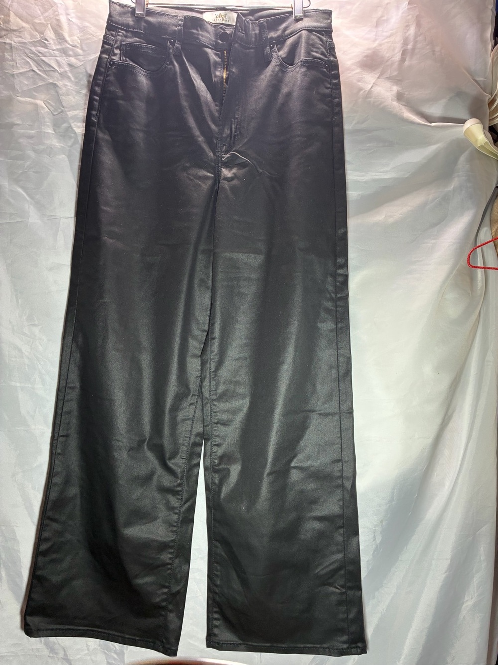 Vici Black Wide-Leg Faux Leather Pants